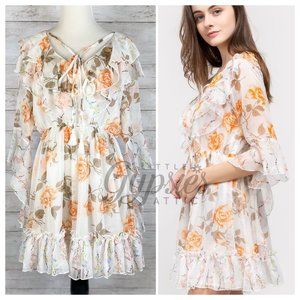 POL Fairy Garden Farmhouse Mini Dress